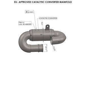 Leovince CATALYTIC CONVERTER MANIFOLD TRIUMPH motor kipufogó