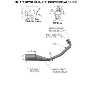 Leovince CATALYTIC CONVERTER MANIFOLD HONDA PCX 125 ABS  motor kipufogó