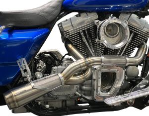 Trask EXH 2:1 BIG SEXY TC SS Harley Davidson FLHR 1690 ABS Road King 110th Anniversary motor kipufogó