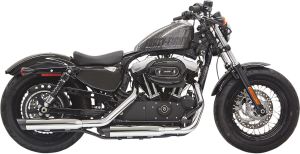 Bassani xhaust KIPUFOGÓ 3" CHROME W/ BLACK SLASH CUT END CAPS Harley Davidson XL 1200 XS ABS Sportster Forty-Eight Special motor kipufogó