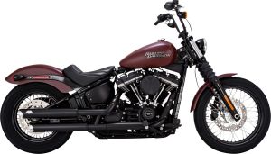 Vance & hines Twin Slash 3" Mufflers - Black Harley Davidson FXLRS 1868 ABS Softail Low Rider S 114 motor kipufogó