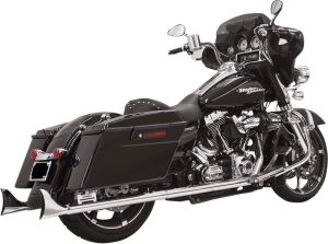 Bassani xhaust KIPUFOGÓ SLIP ON 33" TRUE DUAL FISHTAIL CHROME Harley Davidson FLHR 1690 ABS Road King motor kipufogó
