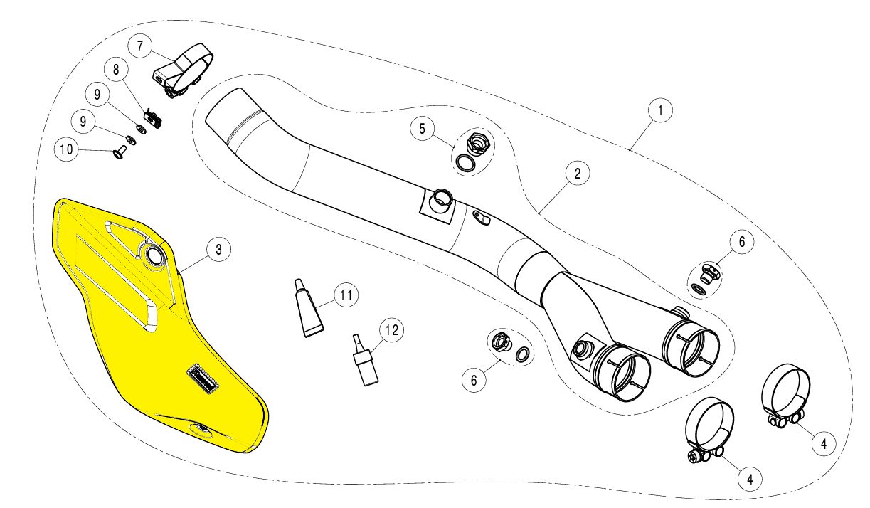 Akrapovic HEAT SHIELD CARBON Univerzális motor kipufogó 0