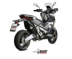 MIVV KIPUFOGÓDOB FEKETE ROZSDAMENTES KARBON KUPAKKAL HONDA X-ADV 750 D ABS DCT motor kipufogó 1