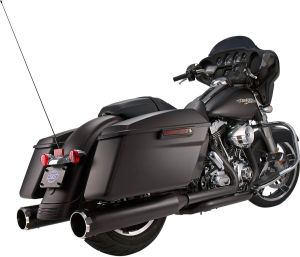 S&s cycle KIPUFOGÓ 4.5" FELCSÚSZTATHATÓ MK45 BLACK CONTRAST CUT THRUSTER END CAP-JET-HOT® BLACK BODY FINISH Harley Davidson FLHR 1690 ABS Road King motor kipufogó