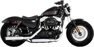 Rinehart racing KIPUFOGÓ FELCSÚSZTATHATÓ 3" CHROME W/BLACK STRAIGHT END CAPS Harley Davidson XL 1200 C Sportster Custom motor kipufogó