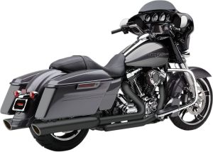 Cobra KIPUFOGÓDOB 4" ROUND FELCSÚSZTATHATÓ 909 RAVEN BLACK Harley Davidson FLTRX 1690 ABS Road Glide Custom motor kipufogó