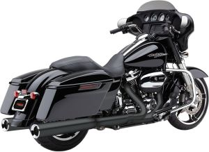 Cobra KIPUFOGÓDOB 4-1/2" ROUND FELCSÚSZTATHATÓ POWR-FLO RAVEN BLACK Harley Davidson FLHX 1750 ABS Street Glide 107 motor kipufogó