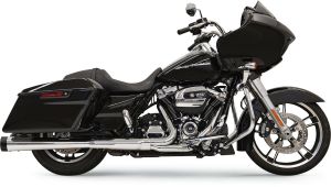 Bassani xhaust KIPUFOGÓ FELCSÚSZTATHATÓ 4" CHROME DNT PERFORMANCE MEGAPHONE BLACK END CAPS Harley Davidson FLHX 1750 ABS Street Glide 107 motor kipufogó